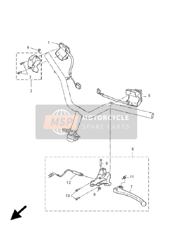 Yamaha CW50L BWS 2009 Handle Switch & Lever for a 2009 Yamaha CW50L BWS